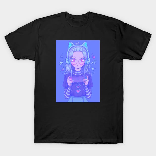 Girl addicted to games T-Shirt by Dream.Mori